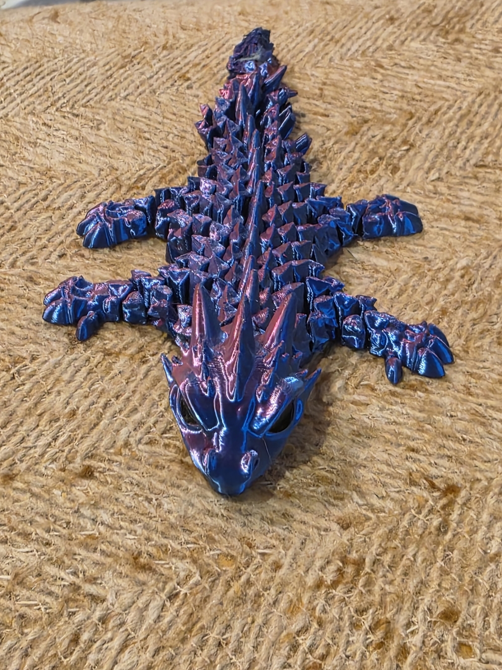 3d Printed Articulated Crystal Dragon - Fexible Fantasy Fidget Toy - NWT